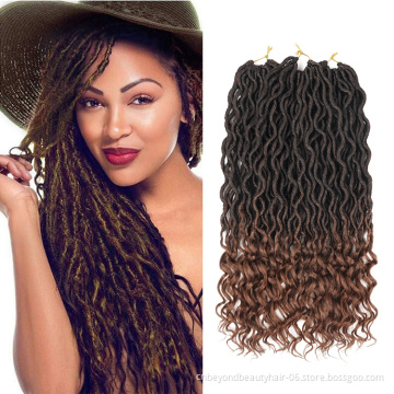 vendors Synthetic Dreads Soft Dread Locs Hair Twist Braids Crochet Hair Faux Locs Braiding hair Extensions 18 inch Goddess Locs